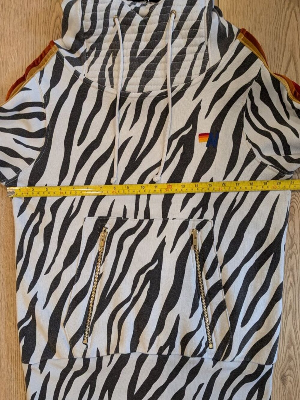 Aviator Nation Ninja Zebra pullover hoodie size XS - Picture 12 of 12